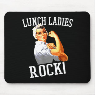 Retro lunchdames rocken cafetariamedewerkster Funn Muismat