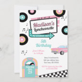 Retro Luncheonette Diner Feest Uitnodiging (Voorkant)