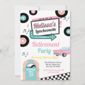 Retro Luncheonette Diner Uitnodiging (Voorkant)