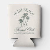 Retro Luxe Beach Bachelorette Social Club Logo Blikjeskoeler (Achterkant)