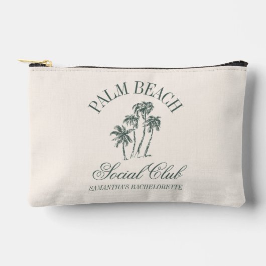 Retro Luxe Beach Social Club Logo Bachelorette Etui (Voorkant)