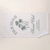 Retro Luxe Beach Social Club Logo Bachelorette Strandlaken (Voorkant)