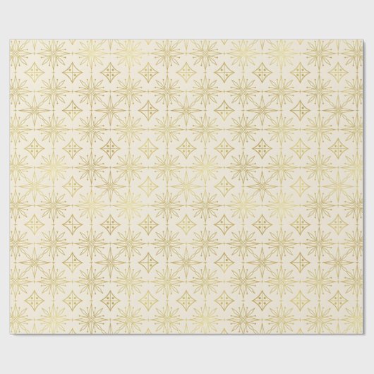 Retro Luxe Mid-Century Holiday Cadeaupapier (Vlak)