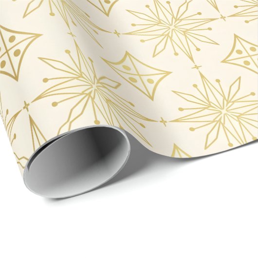 Retro Luxe Mid-Century Holiday Cadeaupapier (Rol Hoek)