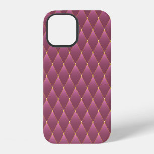 Retro Luxe: Roze Gouden Kettingpatroon iPhone 12 Hoesje