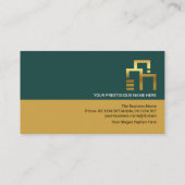 Retro Lyers Gold Rebar Building Engineering Visitekaartje (Achterkant)