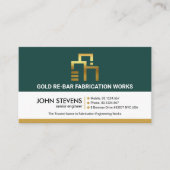 Retro Lyers Gold Rebar Building Engineering Visitekaartje (Voorkant)