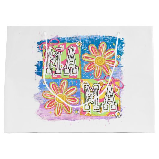 Retro Ma Ma Groot Cadeauzakje (Voorkant)