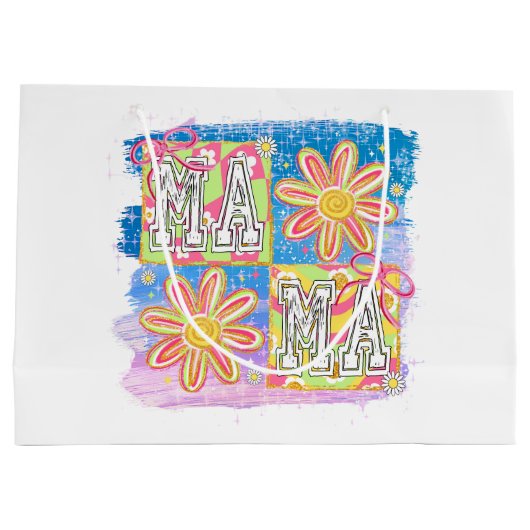 Retro Ma Ma Groot Cadeauzakje (Achterkant)