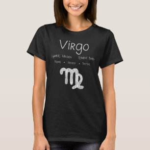 Retro Maagd Sterrenbeeld Horoscoop Verjaardagscade T-shirt