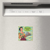 Retro Maak jezelf thuis schoon mijn keuken Magneet (Insitu (Vaatwasser))