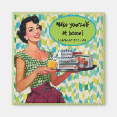 Retro Maak jezelf thuis schoon mijn keuken Magneet (Voorkant)