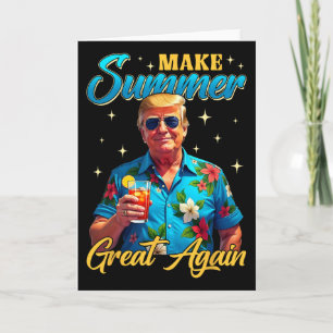 Retro Maak Zomer Groot Again Donald Trump Zomer Kaart
