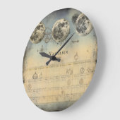 Retro Maan Fase Almanak - Nostalgische Celestial E Grote Klok (Hoek)