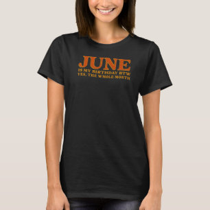 Retro maand juni Mijn verjaardag voor meisjes jong T-shirt