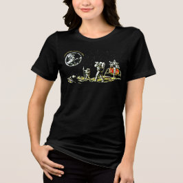 Retro Maanlanding - Astronaut Sci-Fi Vintage Tri-Blend Shirt