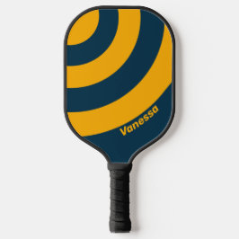 Retro Maanlicht Getijde Drie Cirkel Streep met Naa Pickleball Paddle