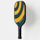 Retro Maanlicht Getijde Drie Cirkel Streep met Naa Pickleball Paddle (Links)