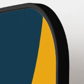 Retro Maanlicht Getijde Drie Cirkel Streep met Naa Pickleball Paddle (Links Detail)