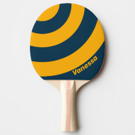 Retro Maanlicht Getijde Drie Cirkel Streep met Naa Tafeltennisbatje