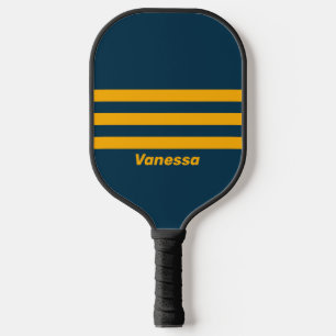 Retro Maanlicht Getijde Drie Dwars Strepen met Naa Pickleball Paddle