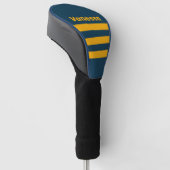 Retro maanlicht getijde drie overdwars strepen met golfheadcover (Schuin)