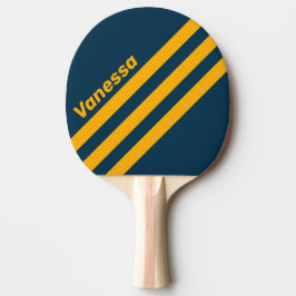 Retro Maanlicht Getijde Driehoekige Strepen met Na Tafeltennisbatje