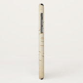 Retro maansterren  sepia papier in nood Case-Mate iPhone case (Achterkant/links)