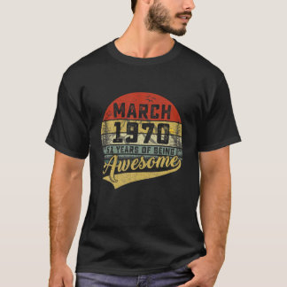  retro maart 1970 51St Birthday Gift 51 Yea T-shirt