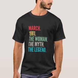 retro maart 1981 40e verjaardag 40 Y T-shirt