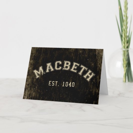 Retro Macbeth Kaart (Voorkant)