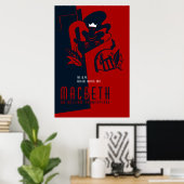 Retro Macbeth William Shakespeare Poster (Thuiskantoor)
