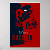 Retro Macbeth William Shakespeare Poster (Voorkant)