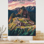 Retro Machu Picchu Peru V-01 Poster (Keuken)