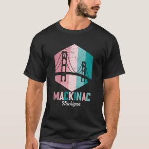Retro Mackinac Bridge Souvenir Mackinaw MI T-shirt