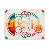 Retro Mackinac Island fietspad Magneet (Horizontaal)