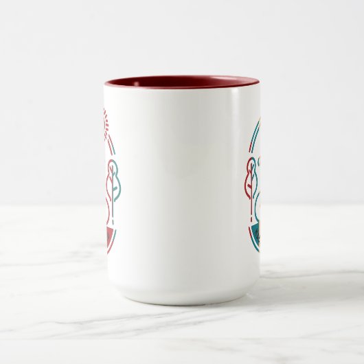 Retro Mackinac Island fietspad Mok (Midden)