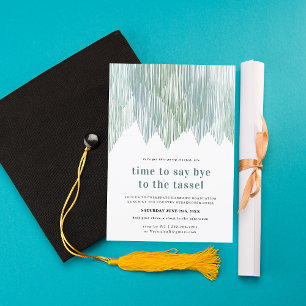 Retro Macrame Fringe   Uitnodiging tot Afstuderen