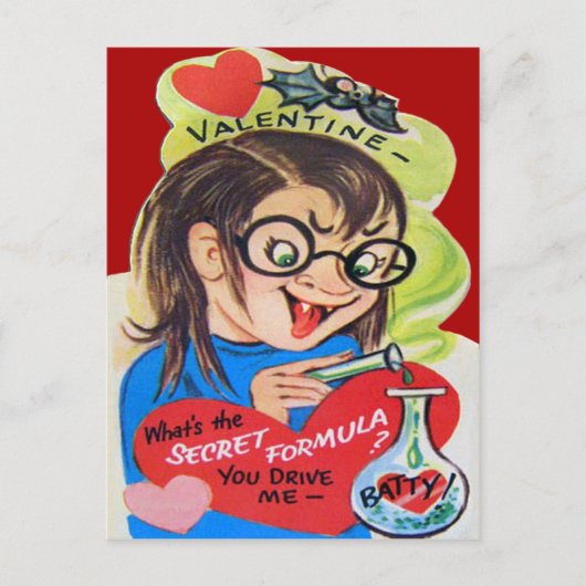  Retro Mad Scientist Valentijn Kaart (Voorkant)