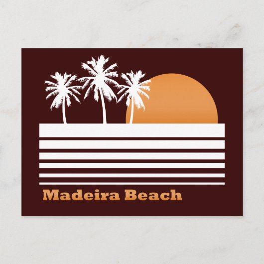 Retro Madeira Beach Briefkaart (Voorkant)