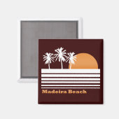 Retro Madeira strandmagneet Magneet (Voorkant / Achterkant)