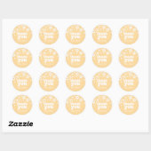 Retro Madelief bloem bedankt Ronde Sticker (Vel)