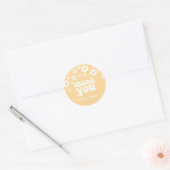 Retro Madelief bloem bedankt Ronde Sticker (Envelop)