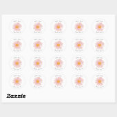 Retro madelief boho retouradreslabel ronde sticker (Vel)