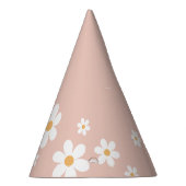 retro madelief boho roze feesthoed feesthoedjes (Rechts)