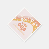 Retro Madelief Boho Wild One Regenboog Servetten (Hoek)