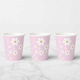 Retro Madelief Groovy lila Papieren Bekers