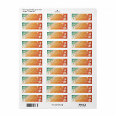 Retro Madelief Rainbow Adreslabel Etiket (Full Sheet)