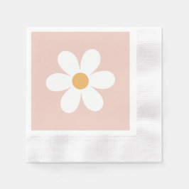 Retro madelief roze boho servet