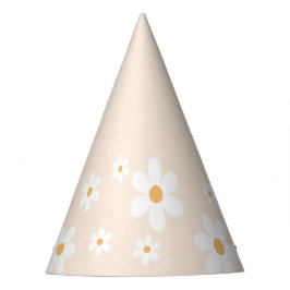 retro madeliefje boho crème feesthoed feesthoedjes